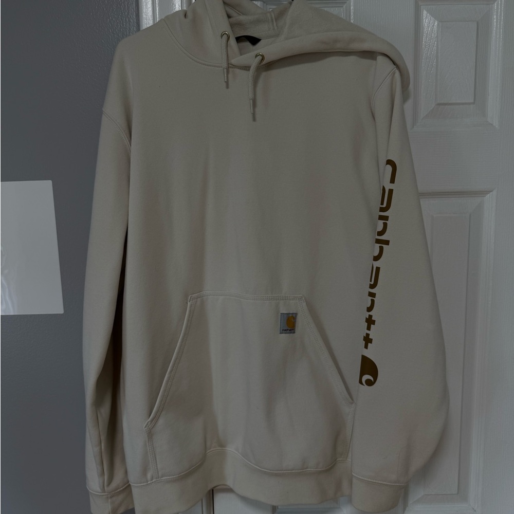 Carhartt Off-White Loose Fit Hoodie